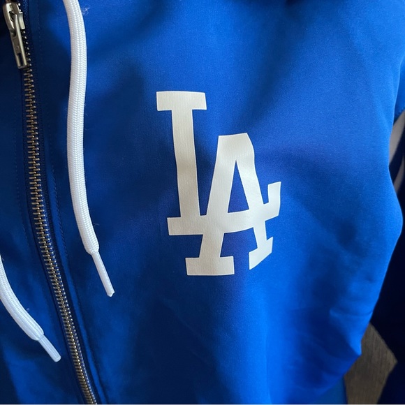 ❌SOLD ON e🅱️ay VS PINK MLB LA Dodgers Half Zip Windbreaker - Large - Picture 4 of 5